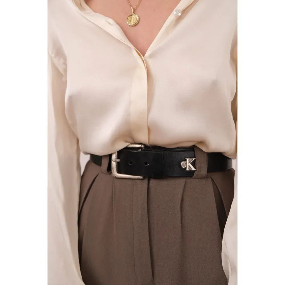 Vintage 90s Obsidian Calvin Klein Leather Belt